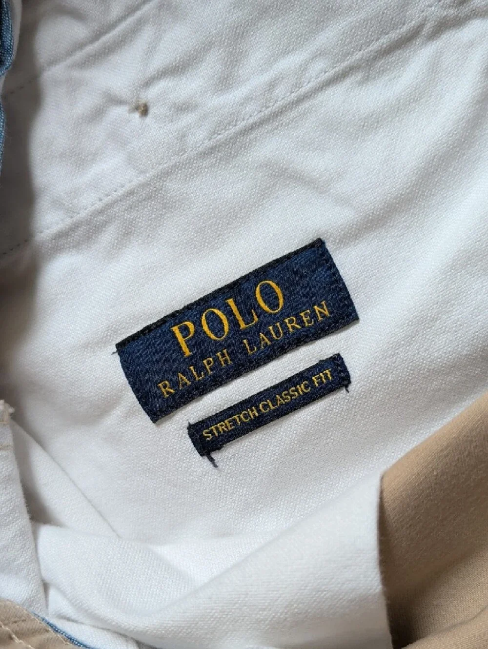 Polo Ralph Lauren Embroidered Hawaiian Khaki Elastic Waist Shorts Preppy L